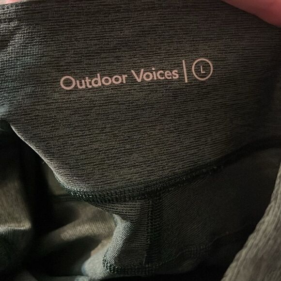 Outdoor Voices Warm-Up Crop Leggings Hunter Green L - Picture 6 of 7